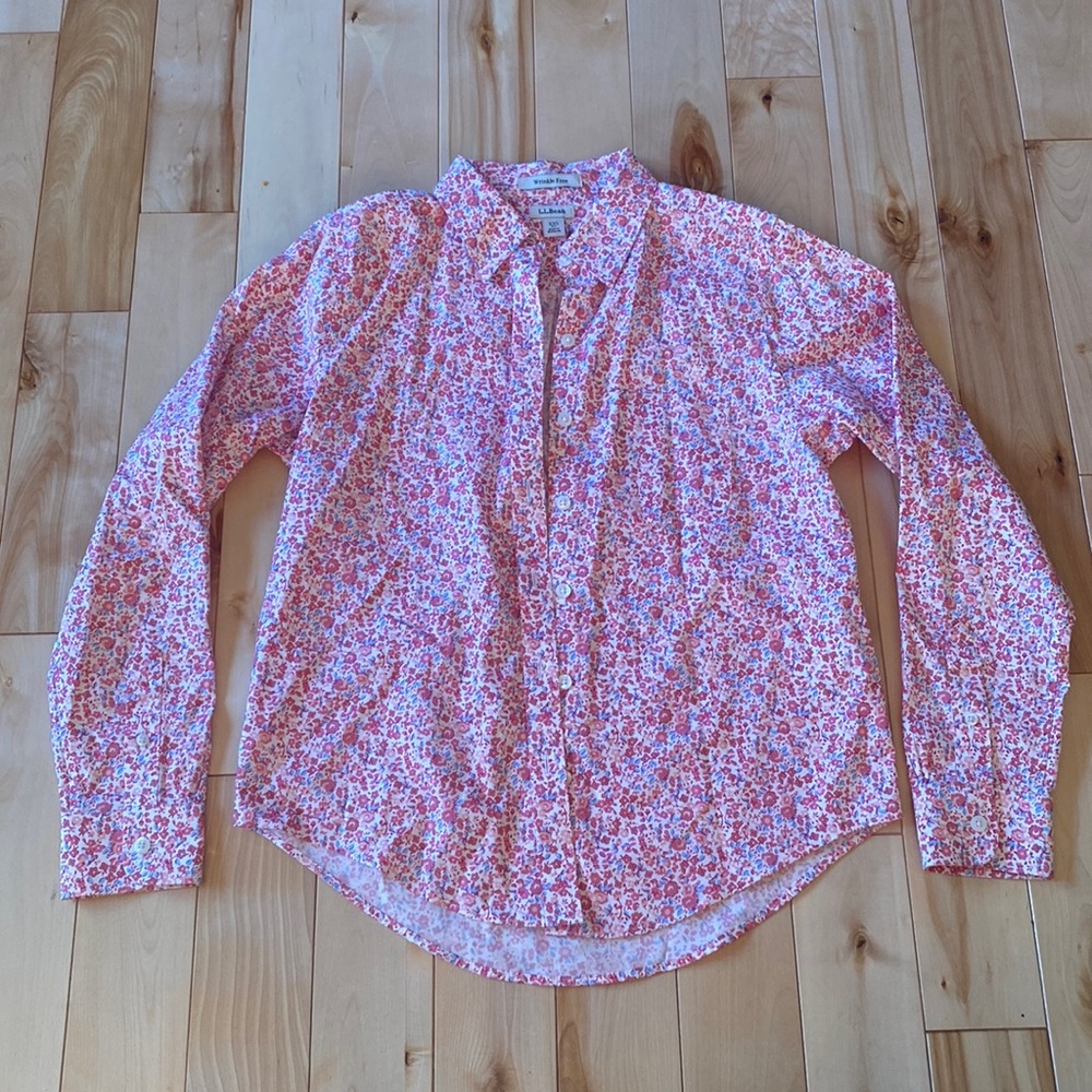 L.L. Bean Floral Button Down